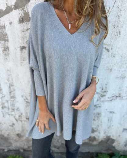 CAYLE - KNITTED VNECK TOP