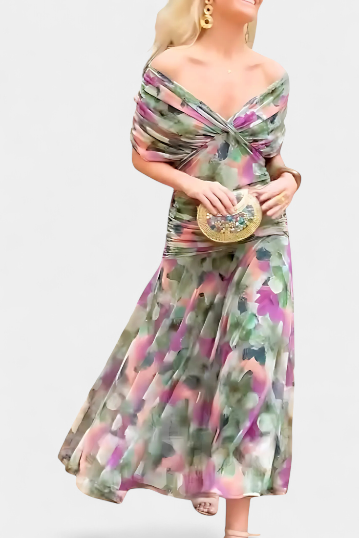 Alondra™ | V-Neck Long Floral Maxi Dress