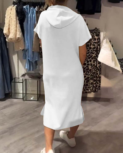 NELU - HOODED EVENING DRESS