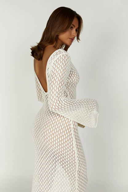 DARLY - COASTAL WHITE STRAPPY DRESS
