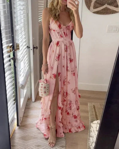 MARINA - CLASSY FLORAL MAXI DRESS