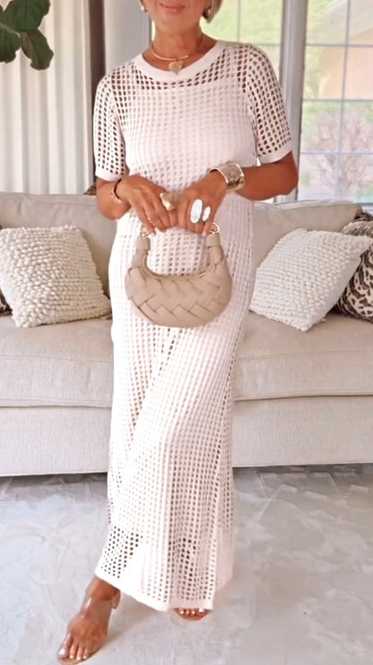 SONYA - ICONIC SHEER MESH KNIT DRESS SET
