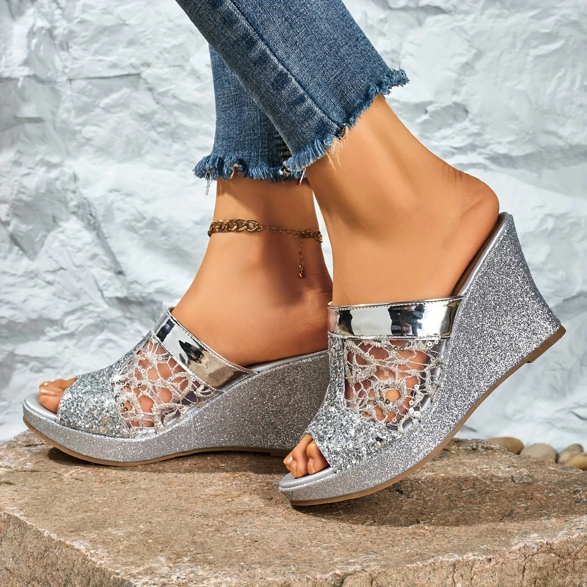 Alexis - Elegant lace high-heeled sandals