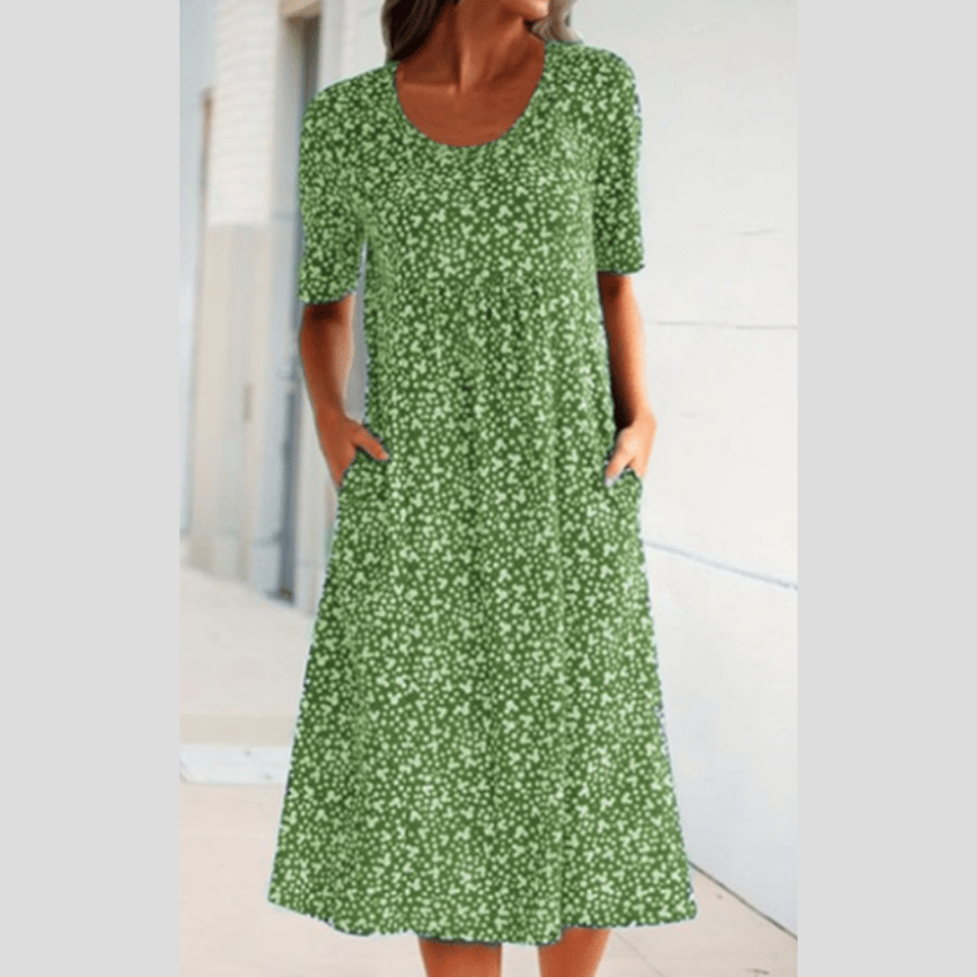 LEVILYNN - CHIC MIDI FLORAL DRESS