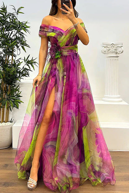 Daniela - Stunning Off Shoulder Maxi Dress