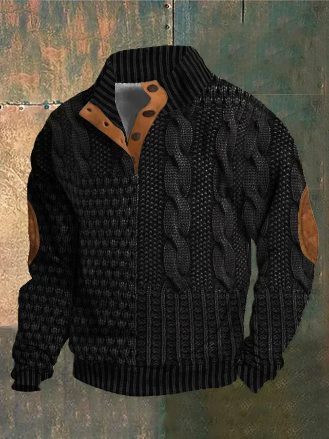 Basil™ - Patterned Cozy Knit Sweater