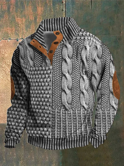 Basil™ - Patterned Cozy Knit Sweater