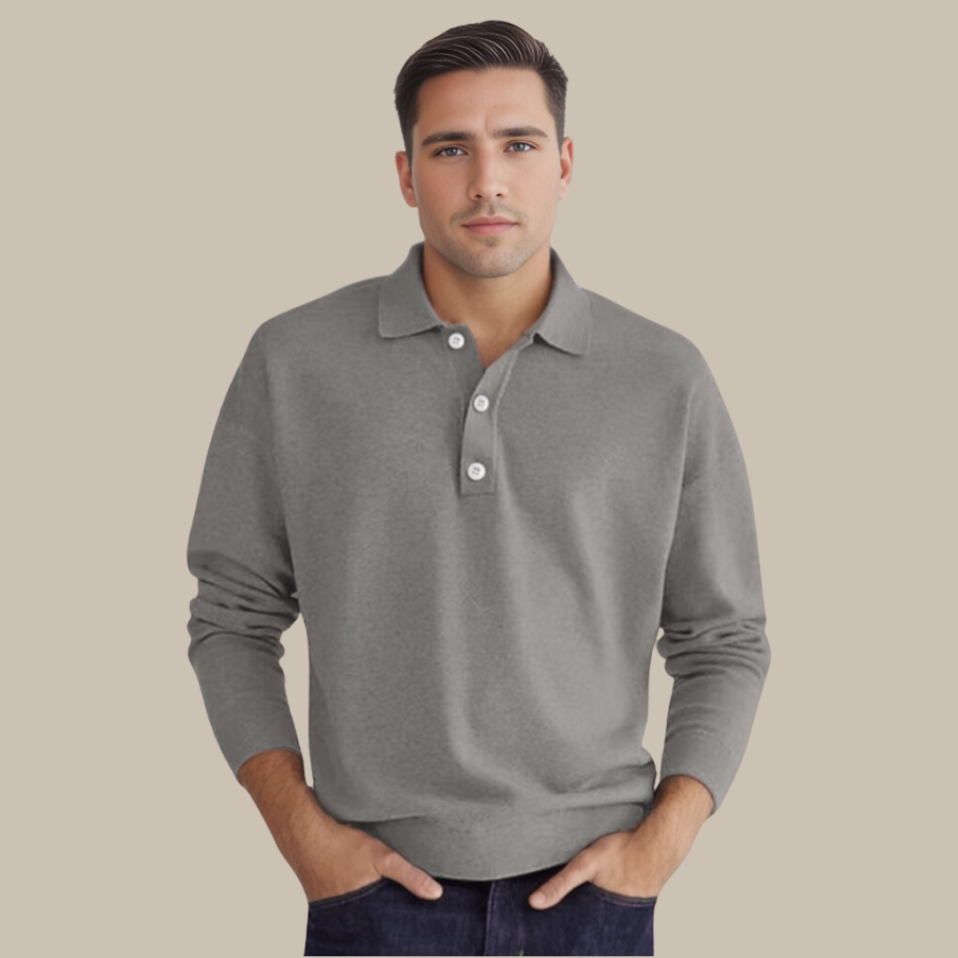 HARRY - POLO SWEATER WITH LONG SLEEVES