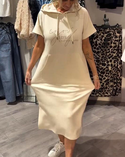 NELU - HOODED EVENING DRESS