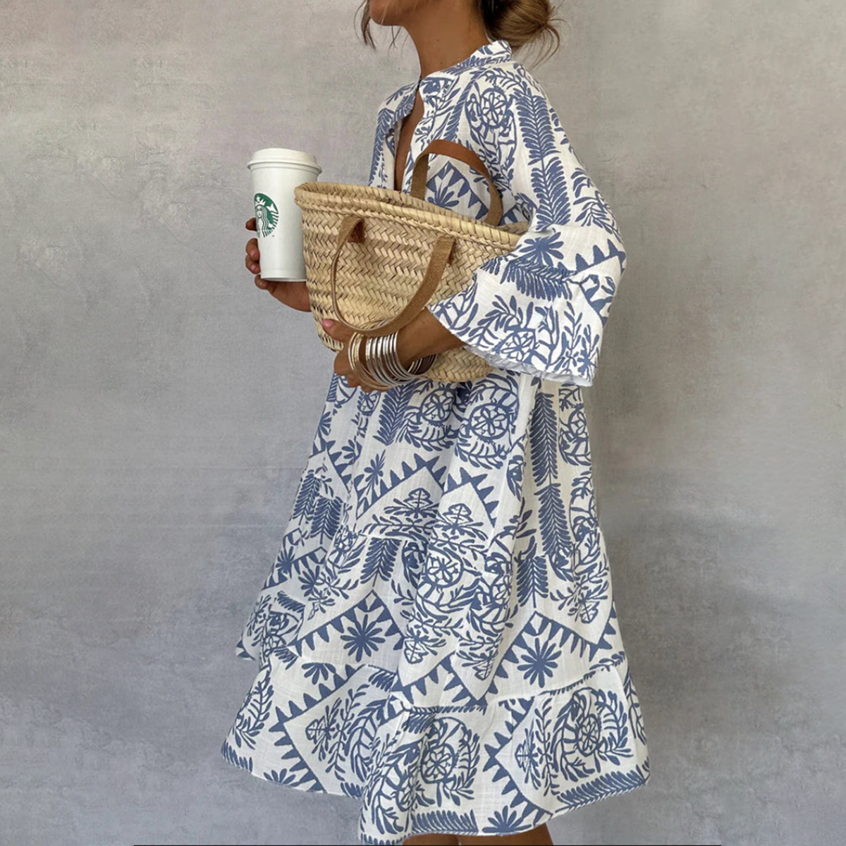 ROCELA - EYE-CATCHING PATTERN DRESS