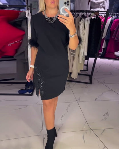 PENELOPE - CASUAL SLIT NECK DRESS