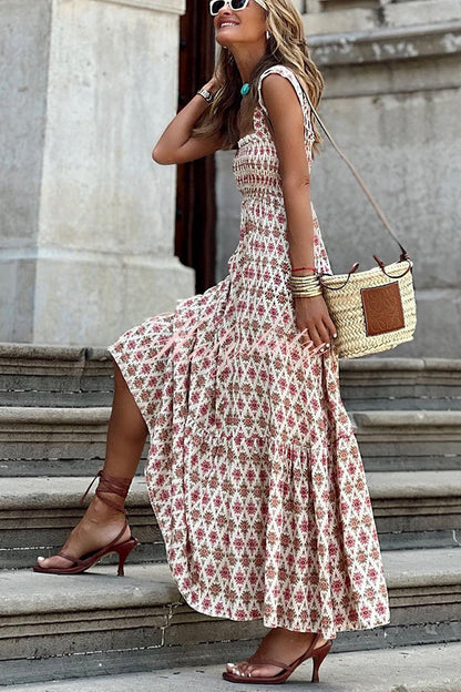 SAPPHIRE - FLORAL PRINT STRAPPY SUMMER DRESS