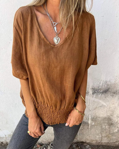 MELINA - CLOSE CUT V NECK TEE