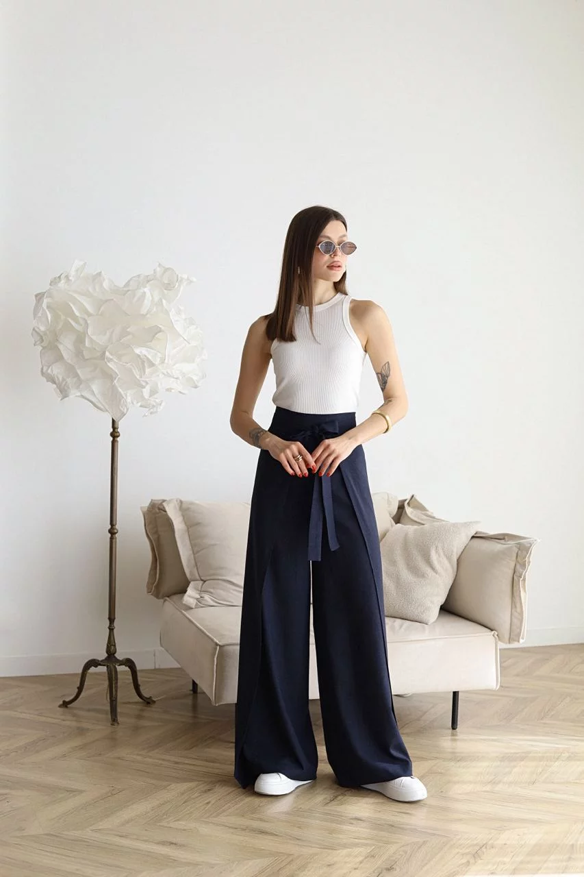 ROXY - WIDE LEG LINEN PANTS