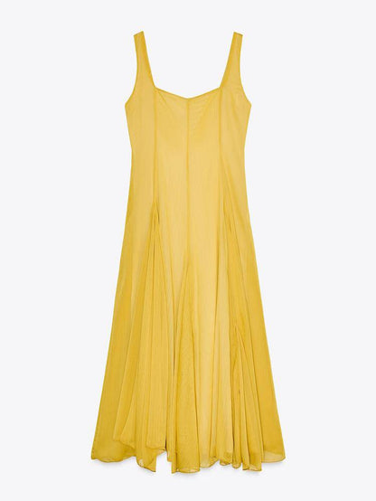 STORI - SQUARE NECK STRAPPY MAXI DRESS FOR EVENTS