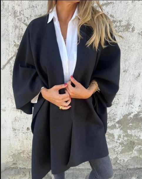 UMAIZA - EFFORTLESS STYLE V-NECK CAPE JACKET