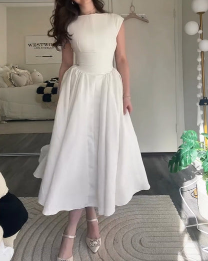 SHERYL - CLASSY SOLID COLOR FASHION DRESS
