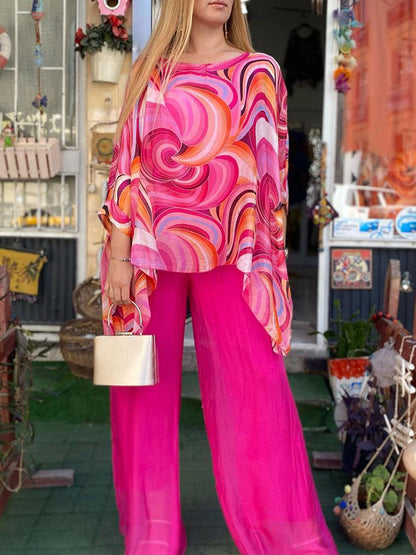 SERINDA - COLOR SPLASH CHIFFON ENSEMBLE