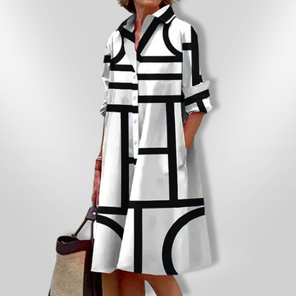 LENSEY - EVERYDAY POCKETED MIDI DRESS