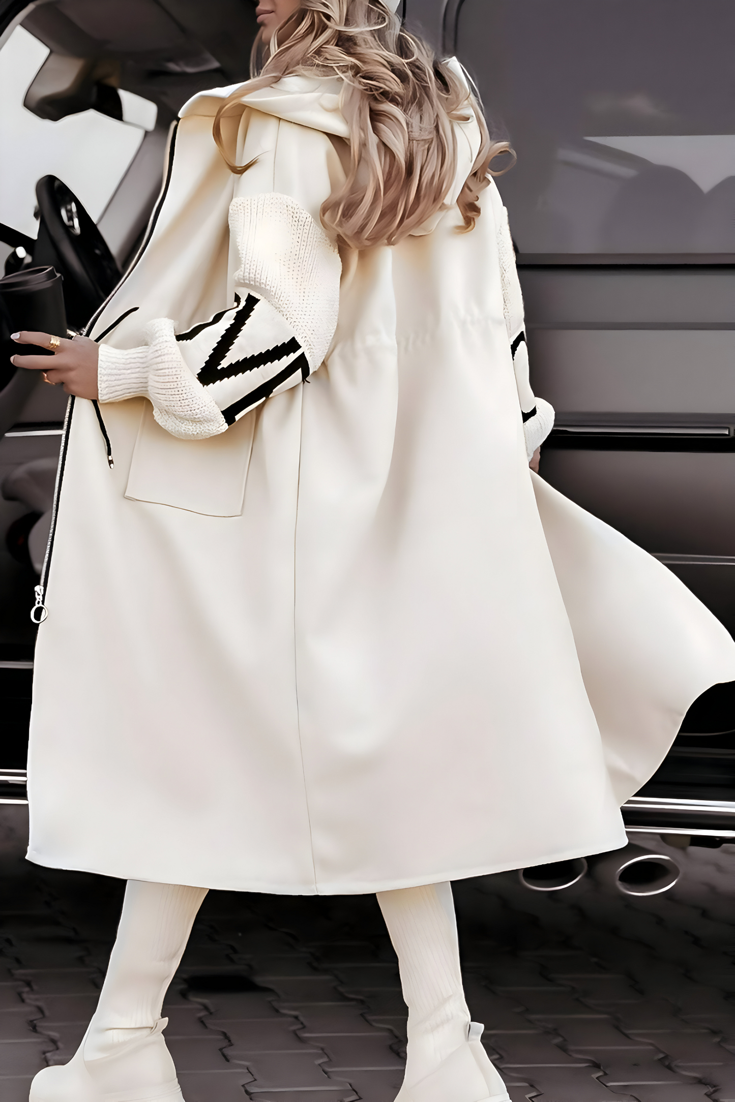 PARIS - MODERN CHIC KNIT HOODED JACKET