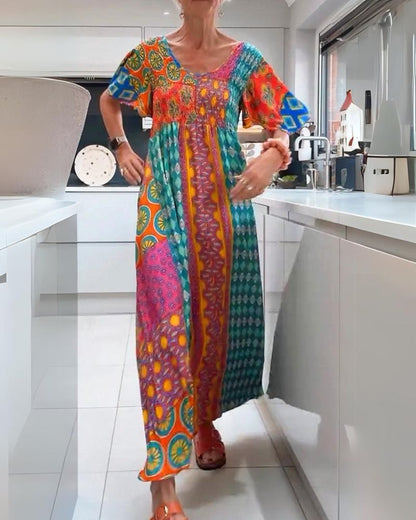 HERMINA - COLORED BOHEMIAN DRESS