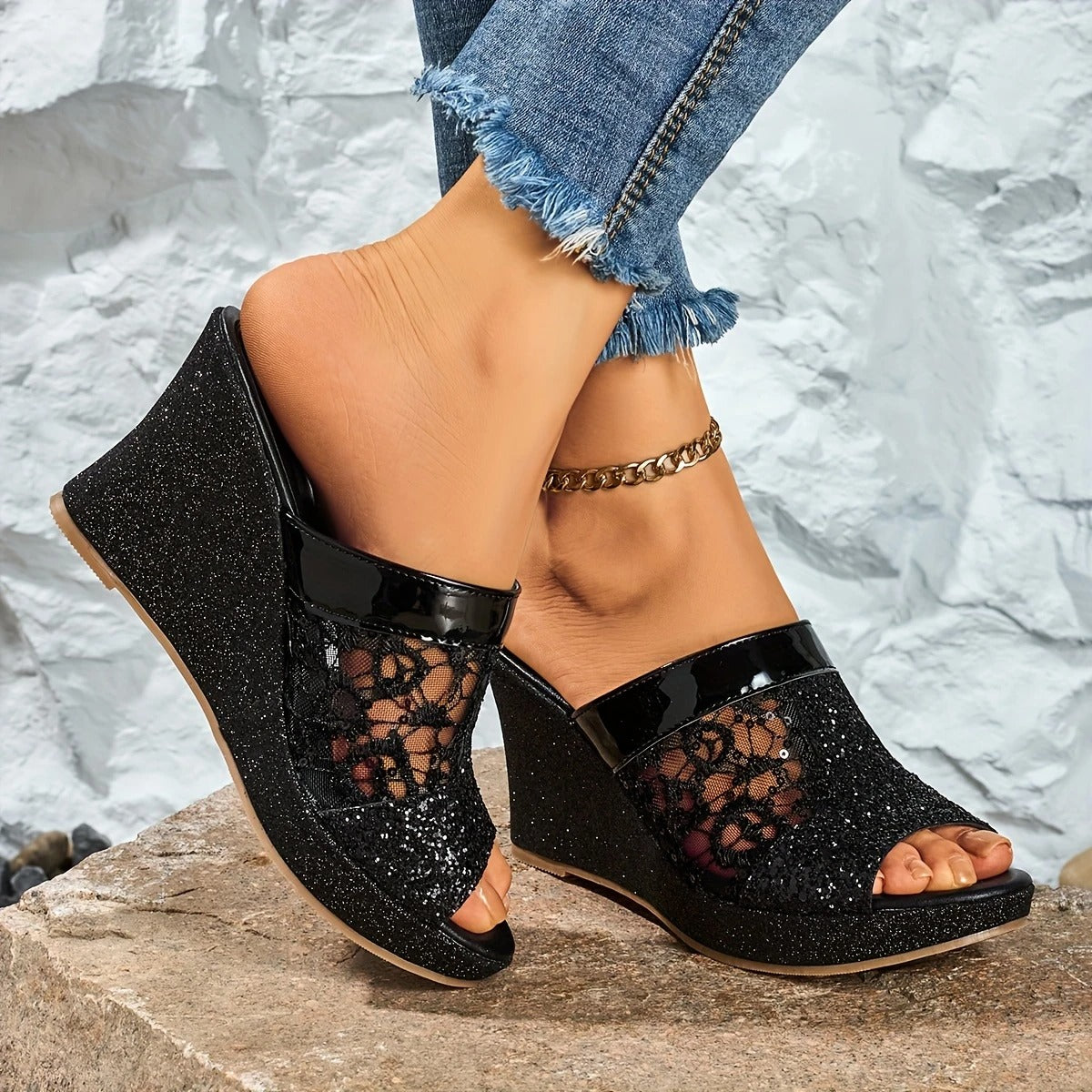 Alexis - Elegant lace high-heeled sandals