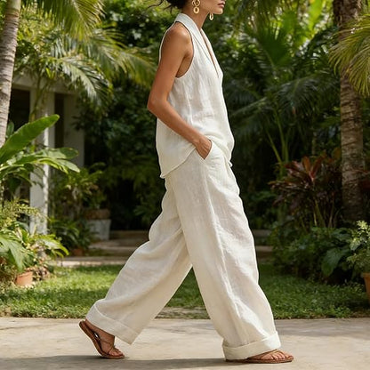 Ainhoa | Casual Tank Top and Wide-Leg Trouser Set
