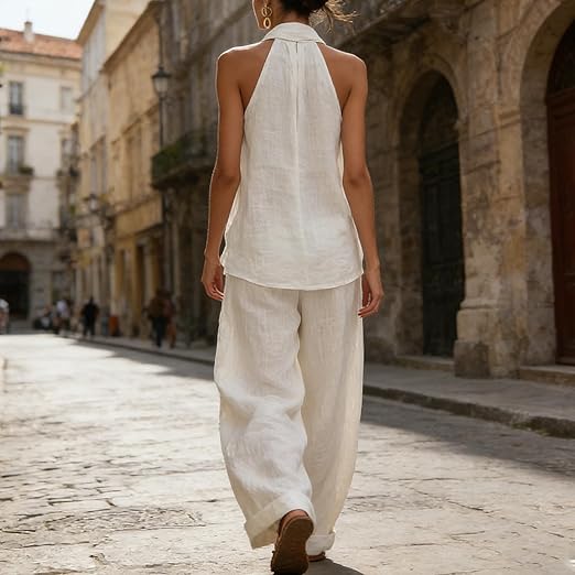 Ainhoa | Casual Tank Top and Wide-Leg Trouser Set