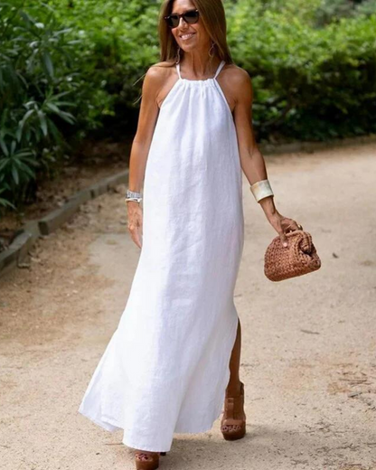 AGATHA – LINEN BLEND MAXI DRESS