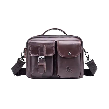 Grady | Classic Leather Shoulder Bag with Vintage Buckle Detail