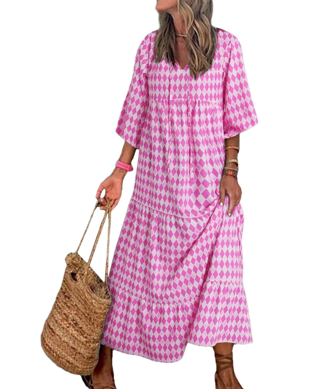 ROMINA - BOHO CHIC PUFF SLEEVE MAXI