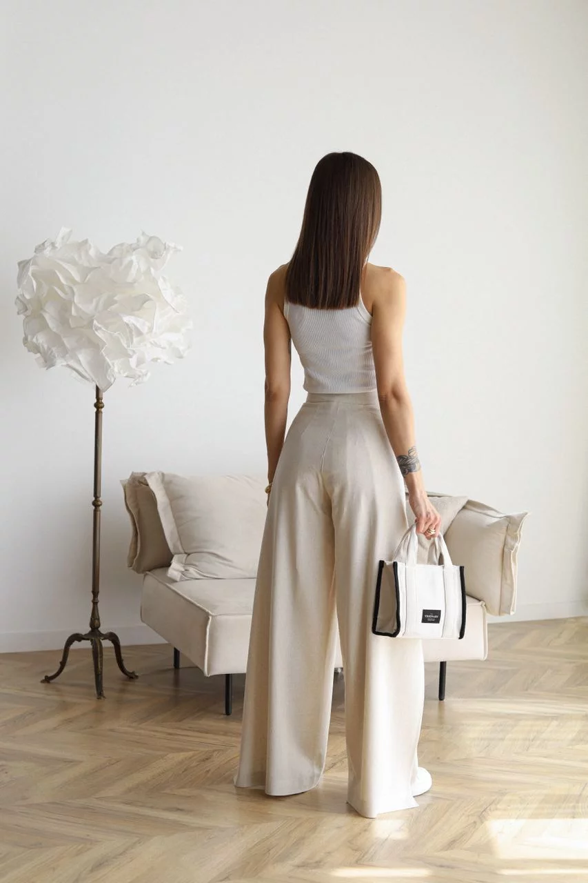 ROXY - WIDE LEG LINEN PANTS