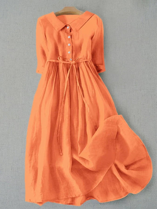 Alice™ - Elegant Cotton-Linen Dress