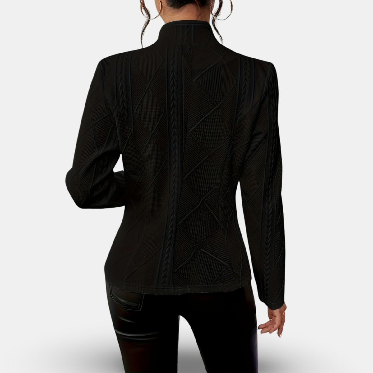 IVORY - WOVEN KNIT BLAZER