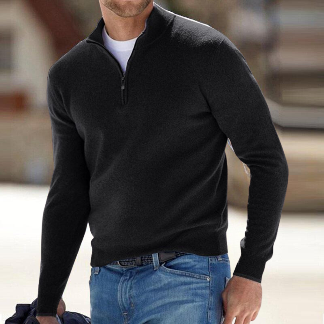 KELVIN - MODERN CRAFTED QUARTER-ZIP PULLOVER