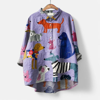 MACKENZIE - STYLISH GRAPHIC BLOUSE