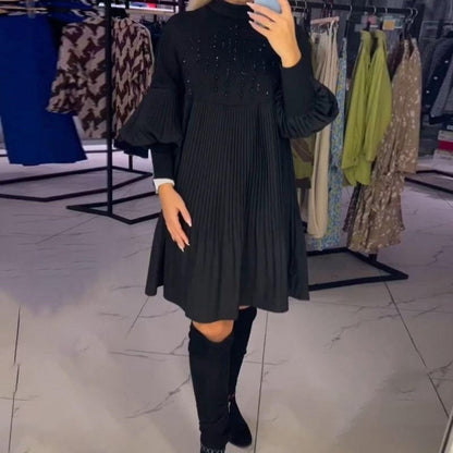 JODIEROSE - PLUS SIZE PUFF SLEEVE DRESS