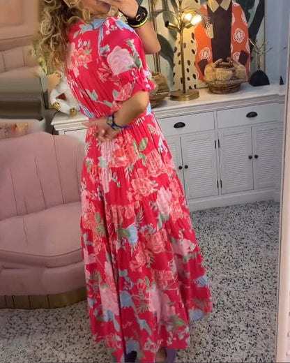 FELINA - VIBRANT FLORALS SUMMER DRESS