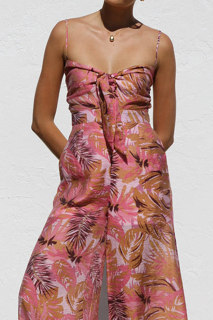 LYAM - TROPICAL PRINT SUMMER JUMPSUIT