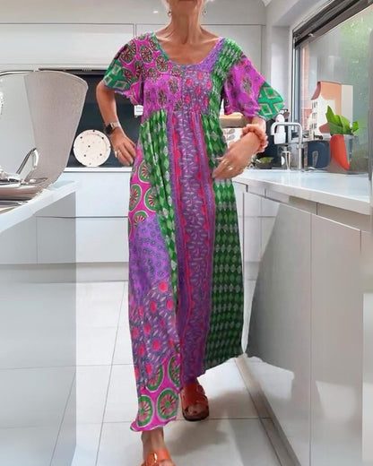 HERMINA - COLORED BOHEMIAN DRESS