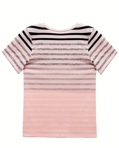 CAMILA - STRIPED CREW NECK T-SHIRT