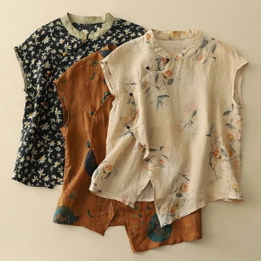 Amanda™ - Elegant Linen Top