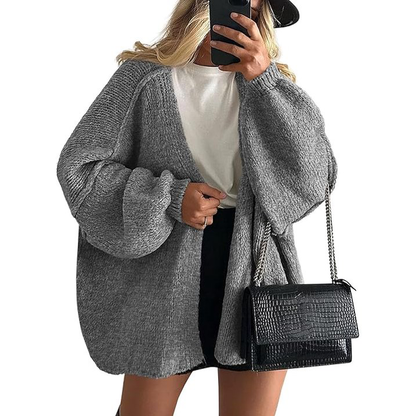 ALIYAH - CHIC WARMTH KNIT MAXI CARDIGAN