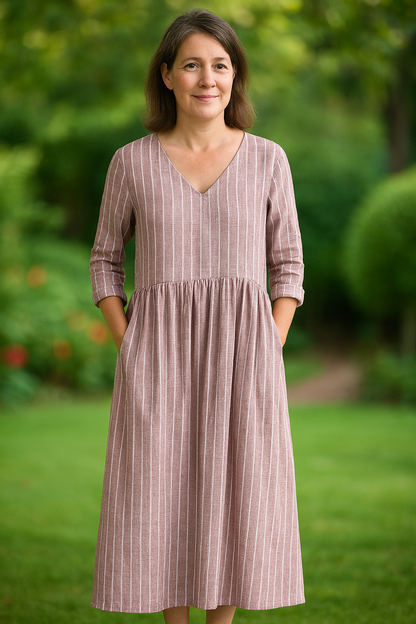 DHAYEN - WEEKEND STRIPE DRESS
