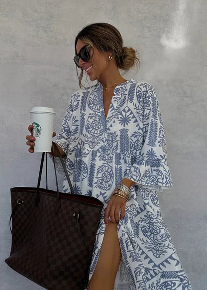ROCELA - EYE-CATCHING PATTERN DRESS