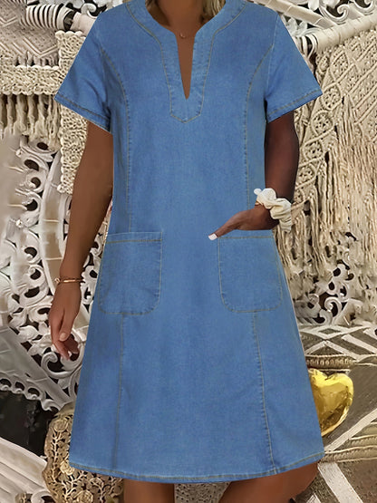 Claire Montréal™ - LIGHTWEIGHT DENIM DRESS WITH A RELAXED FIT