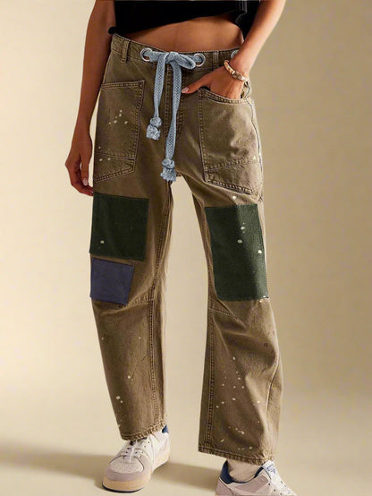 FILOMENA -LOOSE CUT PATCHWORK JEANS