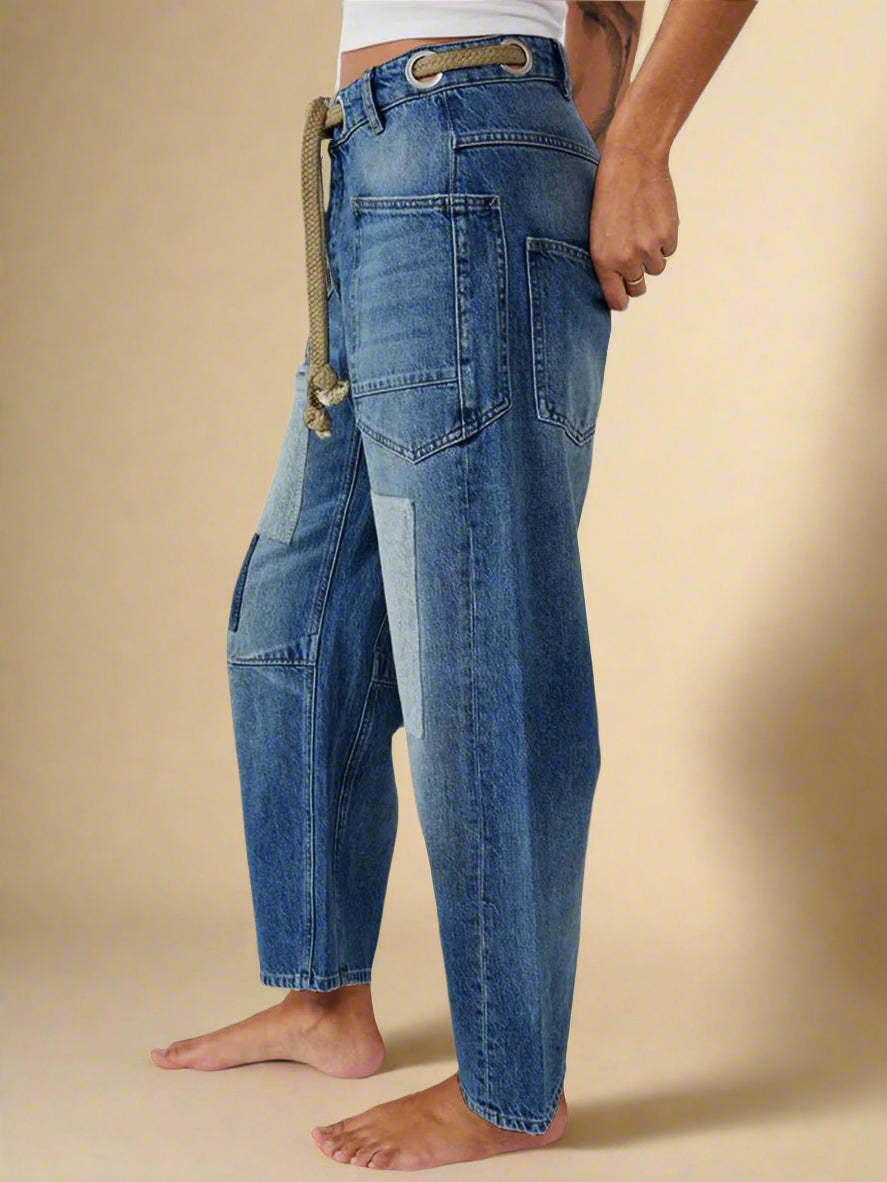 FILOMENA -LOOSE CUT PATCHWORK JEANS