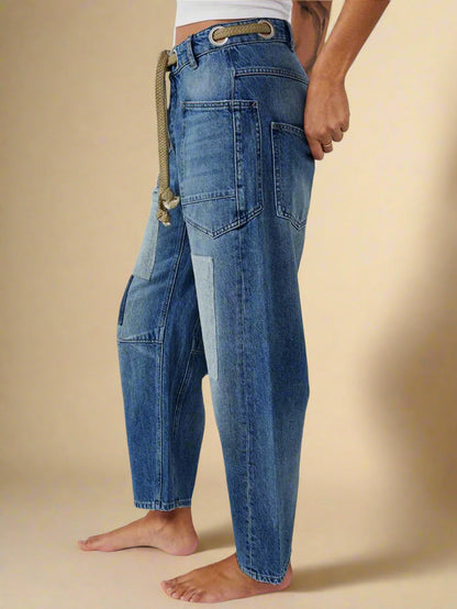 FILOMENA -LOOSE CUT PATCHWORK JEANS