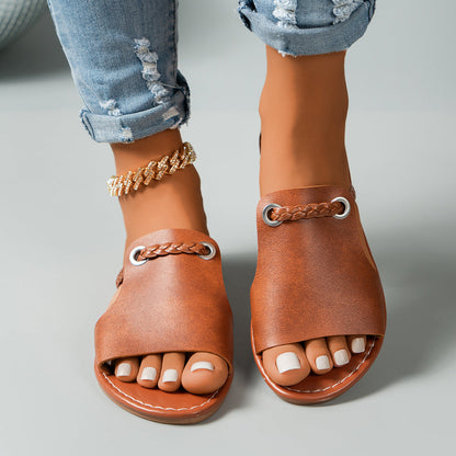 TATJANA - COMFORT SLIDE SANDALS BRAIDED STYLE